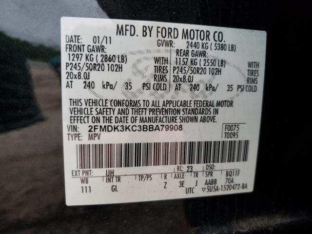 2011 FORD EDGE LIMIT 2FMDK3KC3BBA79908