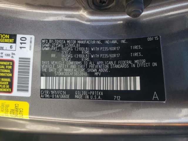 2015 TOYOTA SIENNA LE 5TDKK3DC4FS653848