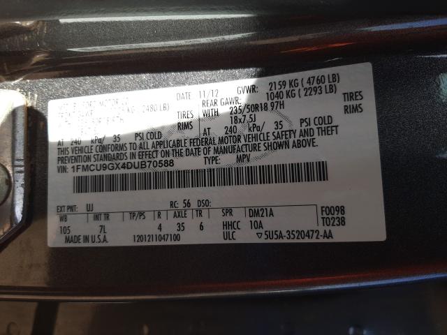 2013 FORD ESCAPE SE 1FMCU9GX4DUB70588