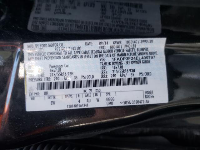 2014 FORD FOCUS SE 1FADP3F24EL409797