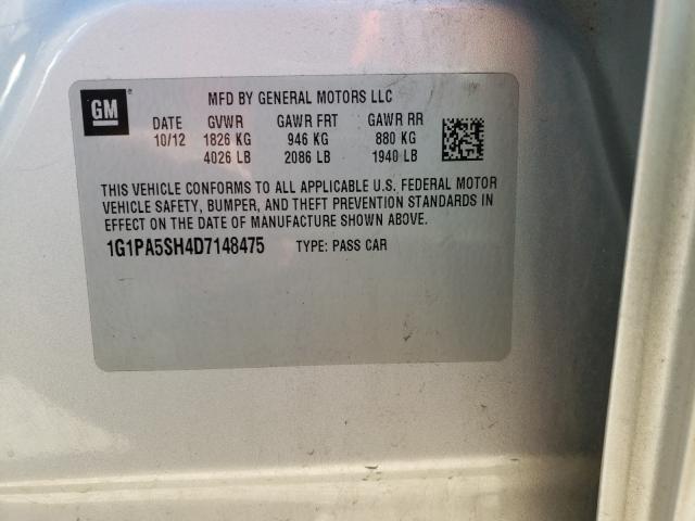 2013 CHEVROLET CRUZE LS 1G1PA5SH4D7148475