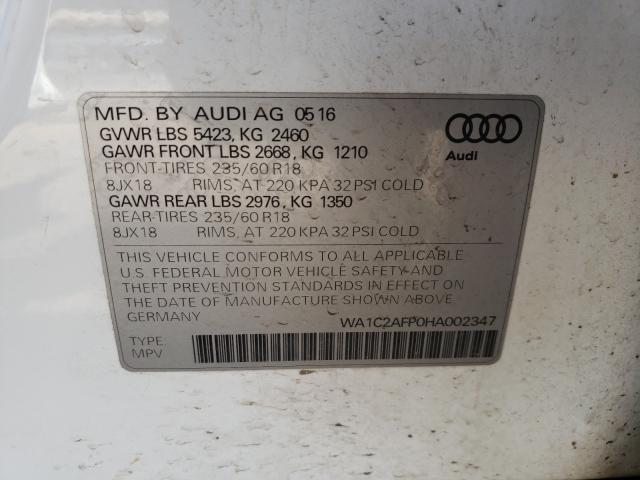 VIN WA1C2AFP0HA002347 2017 Audi Q5, Premium no.10