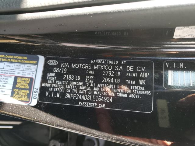 2020 KIA FORTE FE 3KPF24AD3LE164934