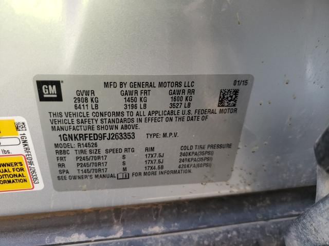 2015 CHEVROLET TRAVERSE L 1GNKRFED9FJ263353
