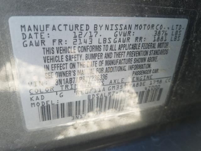 2018 NISSAN SENTRA S 3N1AB7AP8JY238336