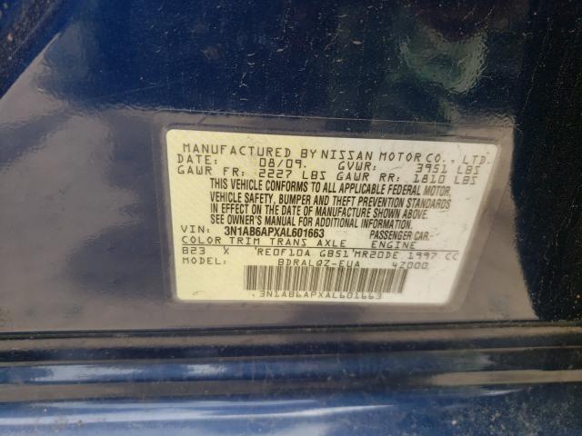 2010 NISSAN SENTRA 2.0 3N1AB6APXAL601663