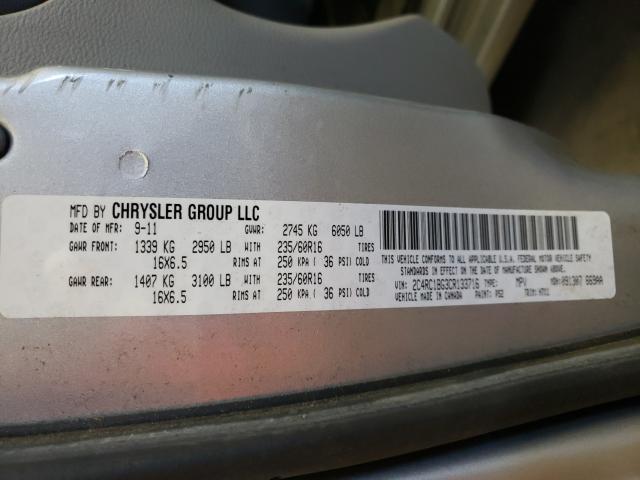 2012 CHRYSLER TOWN & COU 2C4RC1BG3CR133716