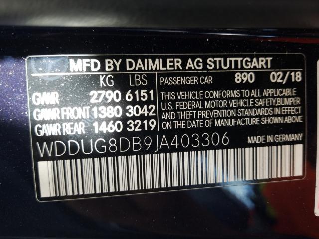 2018 MERCEDES-BENZ S 560 WDDUG8DB9JA403306
