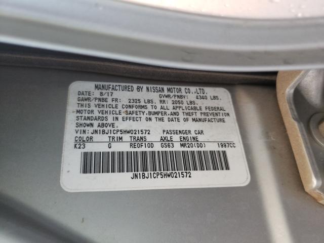 2017 NISSAN ROGUE SPOR JN1BJ1CP5HW021572