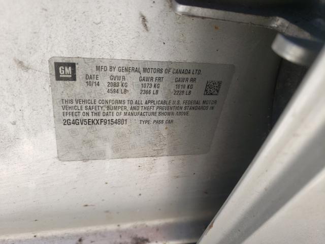2015 BUICK REGAL 2G4GV5EKXF9154801