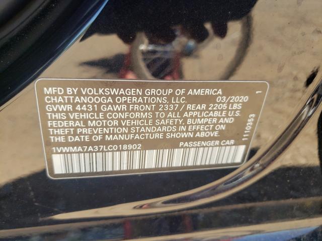 2020 VOLKSWAGEN PASSAT R-L 1VWMA7A37LC018902