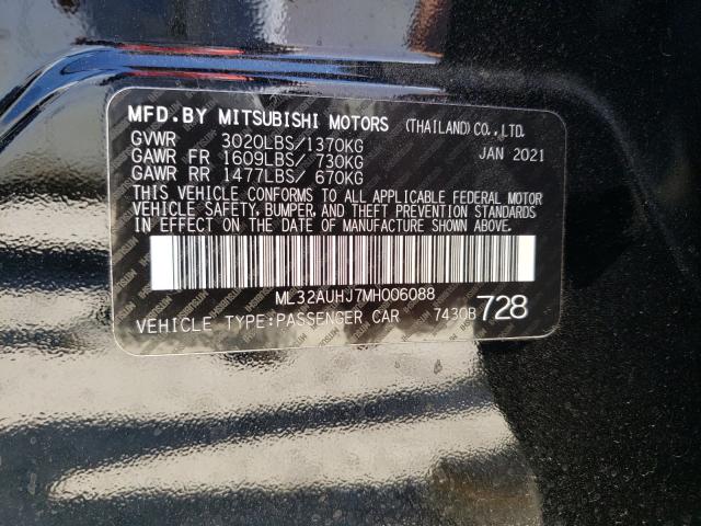 2021 MITSUBISHI MIRAGE ES ML32AUHJ7MH006088