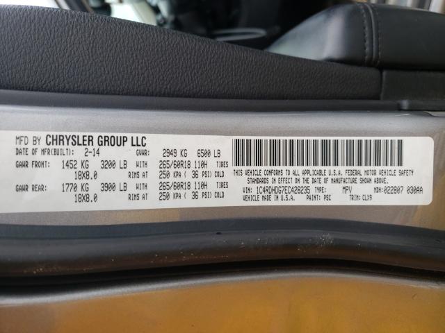 2014 DODGE DURANGO LI 1C4RDHDG7EC428235