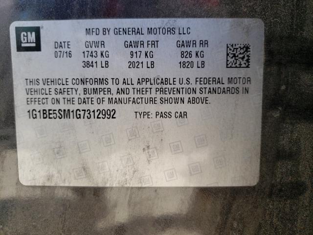 2016 CHEVROLET 1500 1G1BE5SM1G7312992