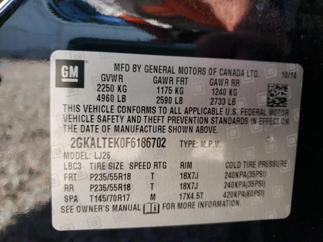 2015 GMC TERRAIN SL 2GKALTEK0F6186702