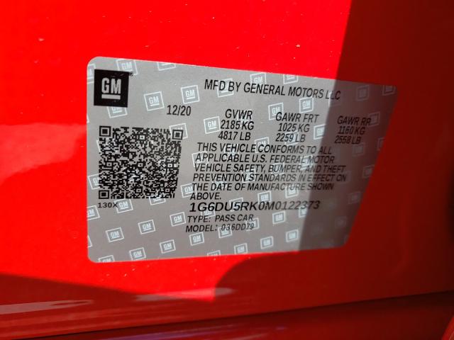2021 CADILLAC CT5 SPORT 1G6DU5RK0M0122373