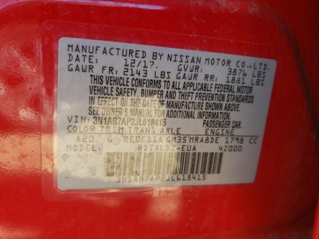 2018 NISSAN SENTRA S 3N1AB7AP2JL618415