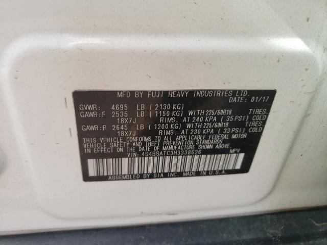 2017 SUBARU OUTBACK TO 4S4BSATC3H3338626