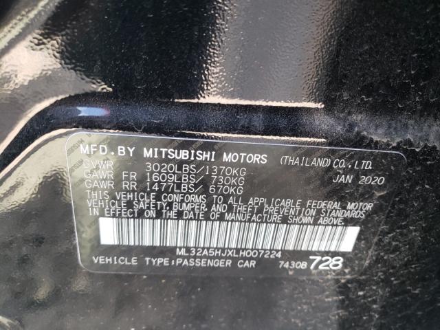 2020 MITSUBISHI MIRAGE LE ML32A5HJXLH007224