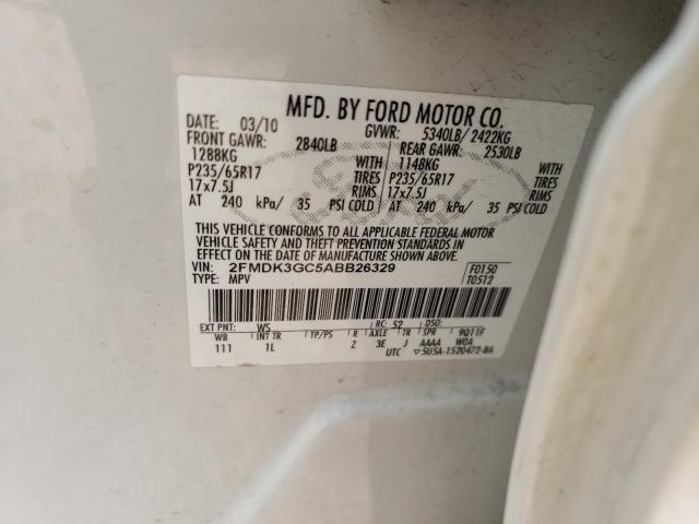 2010 FORD EDGE SE 2FMDK3GC5ABB26329