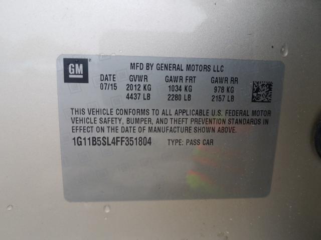 2015 CHEVROLET MALIBU LS 1G11B5SL4FF351804