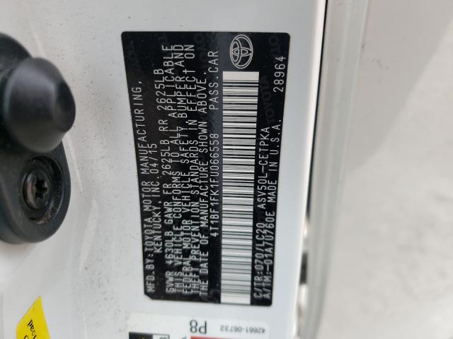 2015 TOYOTA CAMRY LE 4T1BF1FK1FU066558