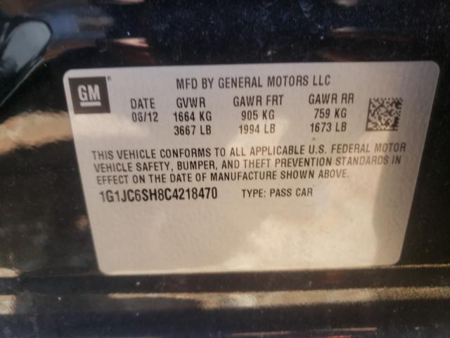 2012 CHEVROLET SONIC LT 1G1JC6SH8C4218470