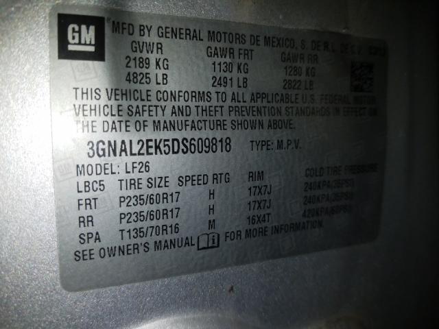 2013 CHEVROLET CAPTIVA LS 3GNAL2EK5DS609818