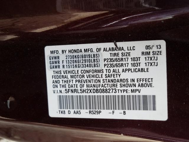 2013 HONDA ODYSSEY LX 5FNRL5H2XDB088273