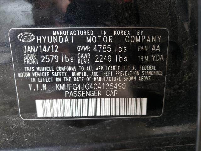 2012 HYUNDAI AZERA GLS KMHFG4JG4CA125490