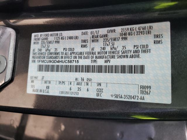 2017 FORD ESCAPE SE 1FMCU9GD4HUC58715
