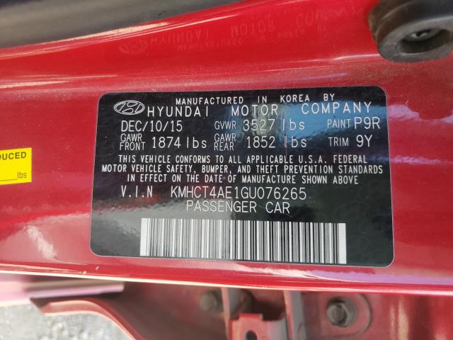 2016 HYUNDAI ACCENT SE KMHCT4AE1GU076265