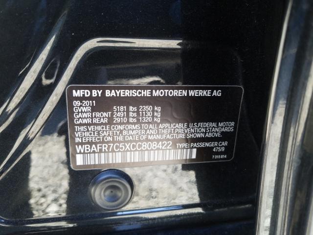 2012 BMW 535 I WBAFR7C5XCC808422