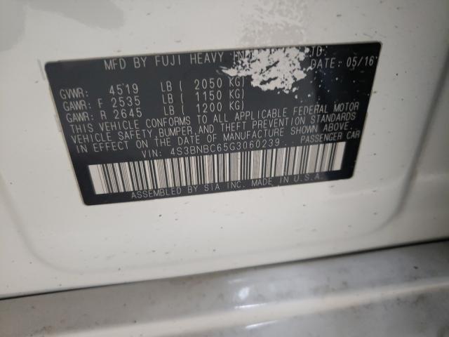 2016 SUBARU LEGACY 2.5 4S3BNBC65G3060239