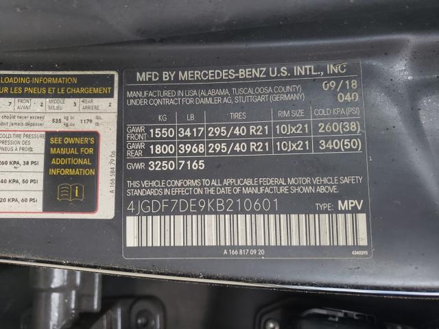 2019 MERCEDES-BENZ GLS 550 4M 4JGDF7DE9KB210601