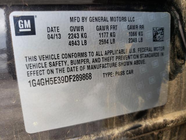 2013 BUICK LACROSSE P 1G4GH5E39DF289868