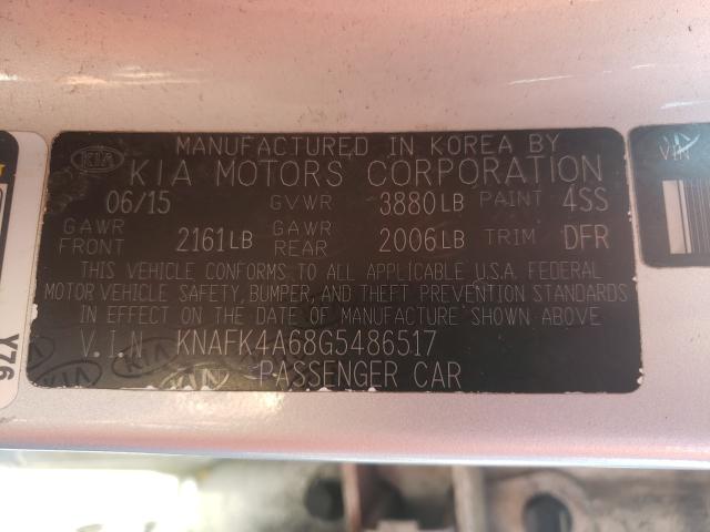2016 KIA FORTE LX KNAFK4A68G5486517