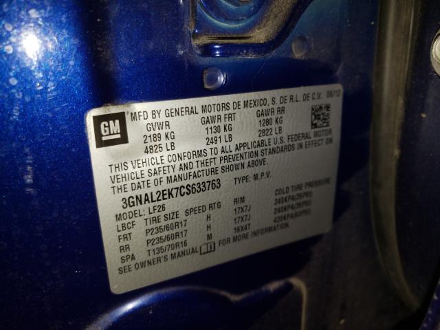 2012 CHEVROLET CAPTIVA SP 3GNAL2EK7CS633763