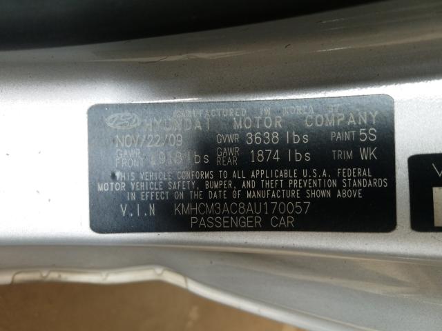 2010 HYUNDAI ACCENT BLU KMHCM3AC8AU170057
