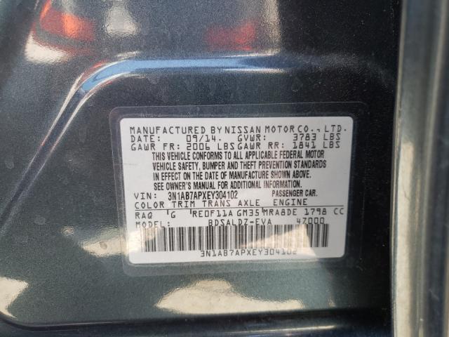 2014 NISSAN SENTRA S 3N1AB7APXEY304102