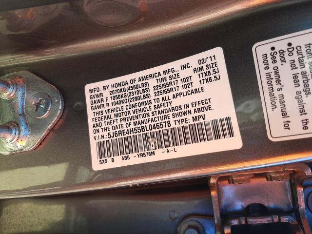 2011 HONDA CR-V EX 5J6RE4H55BL046578