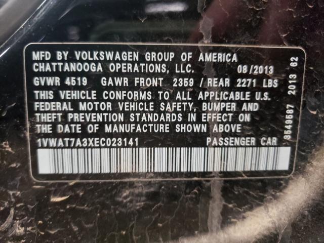 2014 VOLKSWAGEN PASSAT 1VWAT7A3XEC023141
