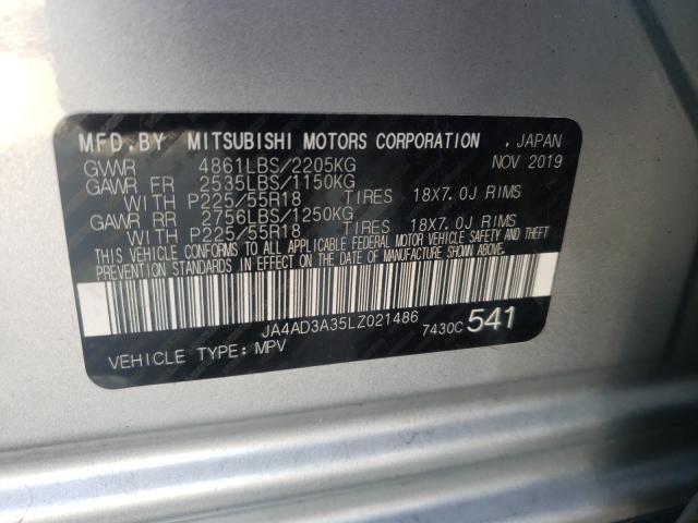 2020 MITSUBISHI OUTLANDER JA4AD3A35LZ021486