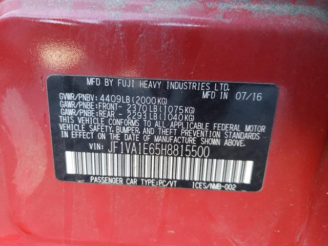 2017 SUBARU WRX PREMIU JF1VA1E65H8815500