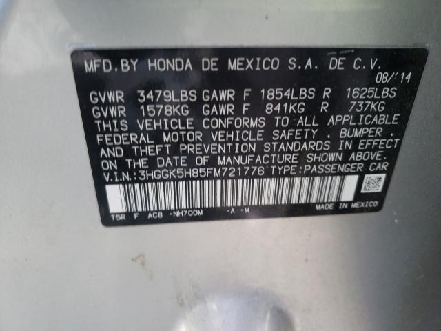 2015 HONDA FIT EX 3HGGK5H85FM721776