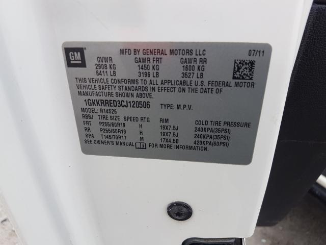 2012 GMC ACADIA SLT 1GKKRRED3CJ120506