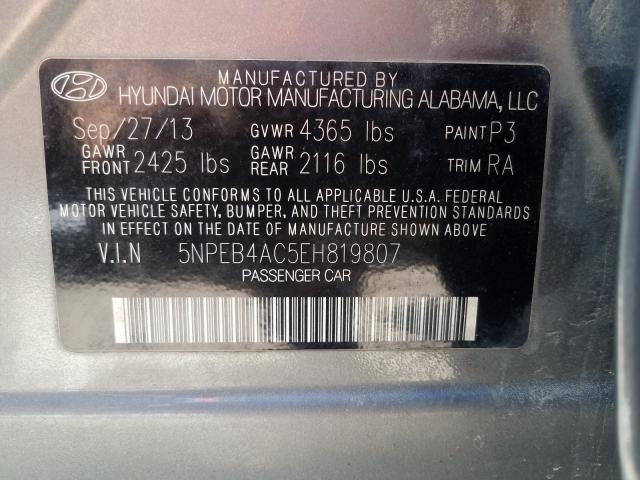 2014 HYUNDAI SONATA GLS 5NPEB4AC5EH819807