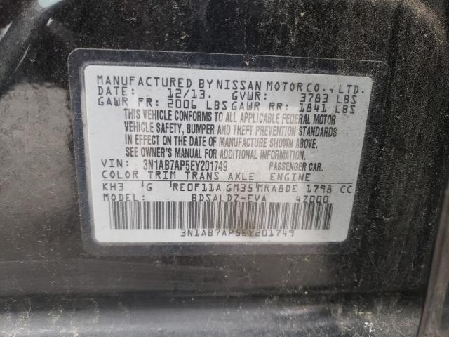 2014 NISSAN SENTRA S 3N1AB7AP5EY201749