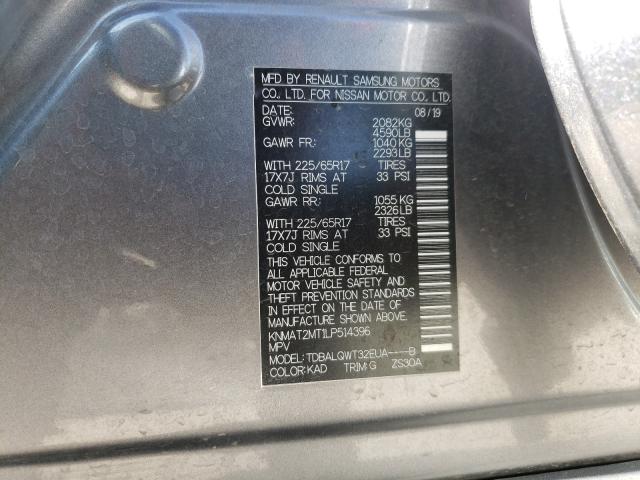 2020 NISSAN ROGUE S KNMAT2MT1LP514396