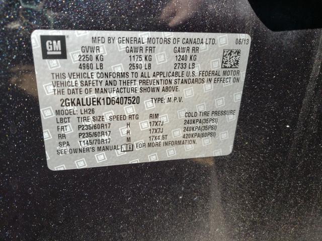 2013 GMC TERRAIN SL 2GKALUEK1D6407520